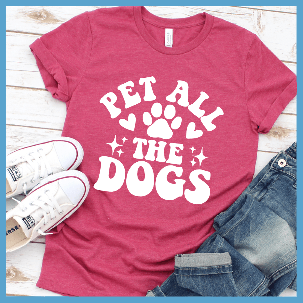 Pet All The Dogs Retro T-Shirt