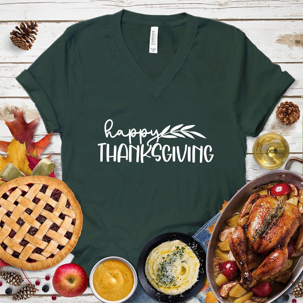 Happy Thanksgiving V-Neck - Brooke & Belle