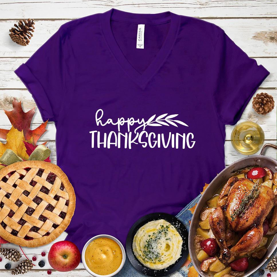 Happy Thanksgiving V-Neck - Brooke & Belle