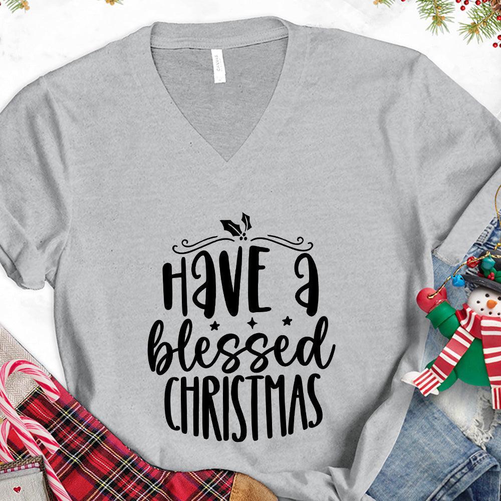 Have A Blessed Christmas V-Neck - Brooke & Belle
