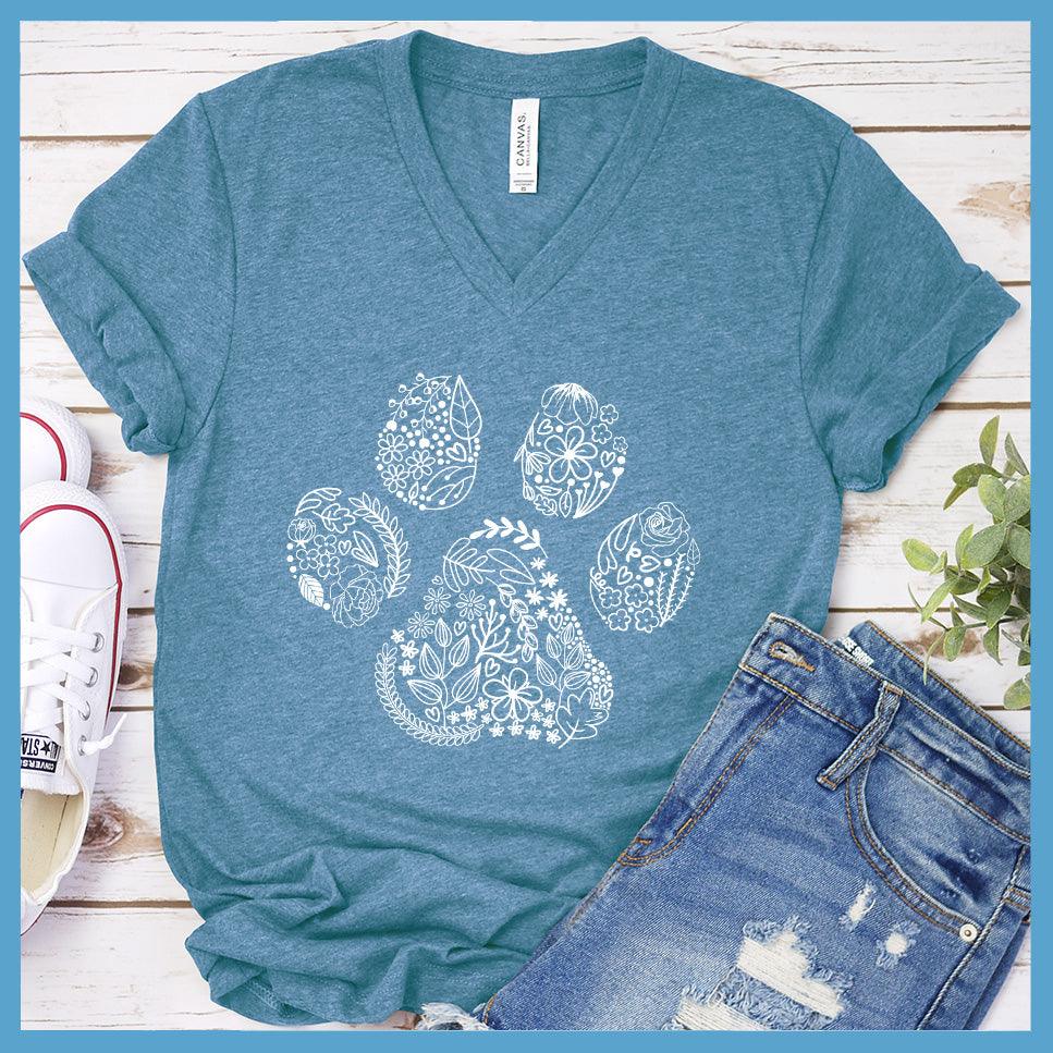 Floral Paw V-Neck - Brooke & Belle