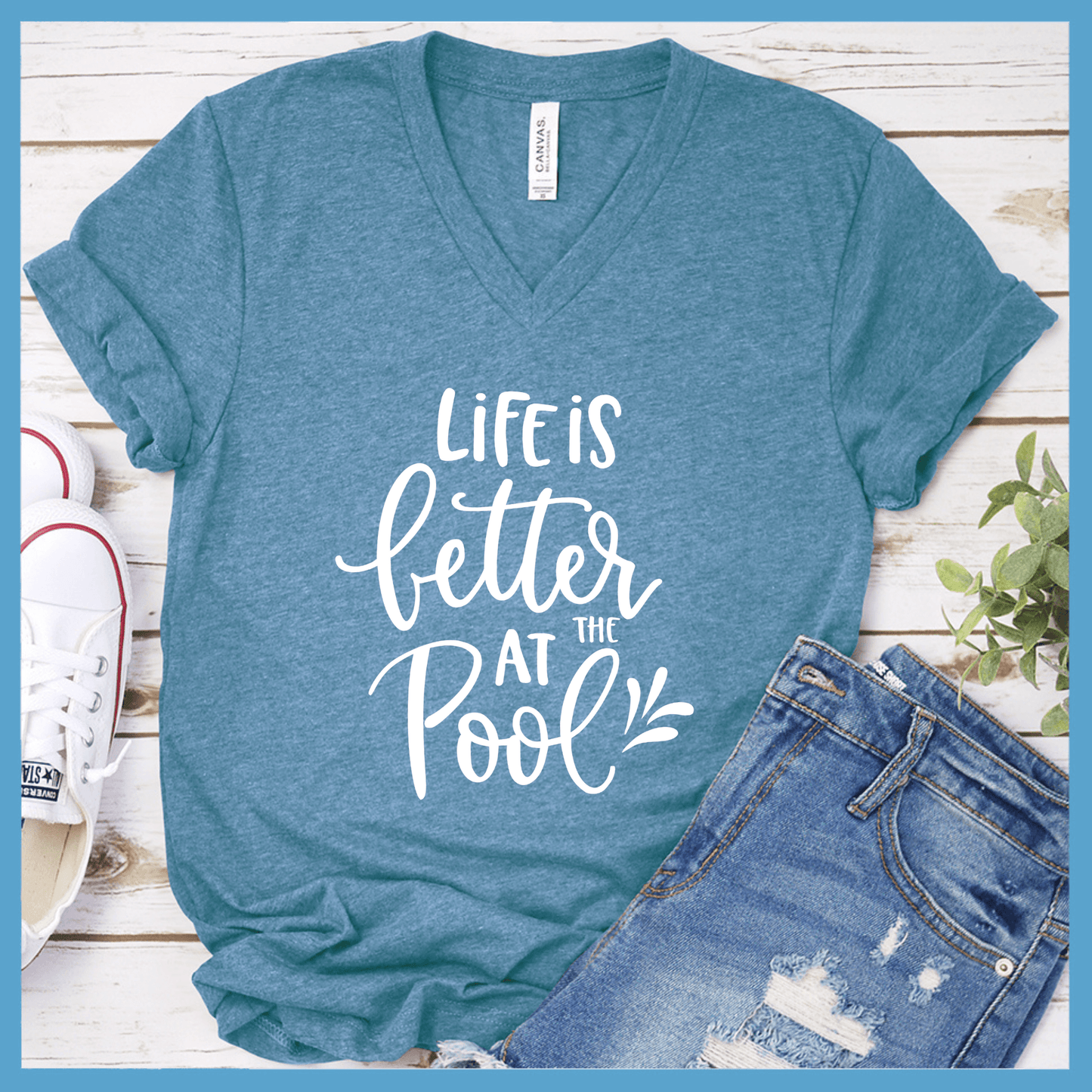 Life Is Better At The Pool V-neck - Brooke & Belle