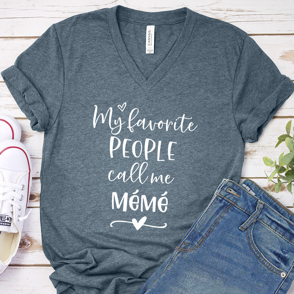 My Favorite People Call Me Mémé V-Neck