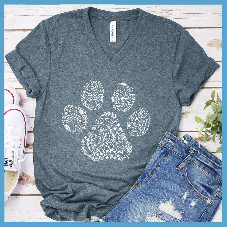 Floral Paw V-Neck - Brooke & Belle