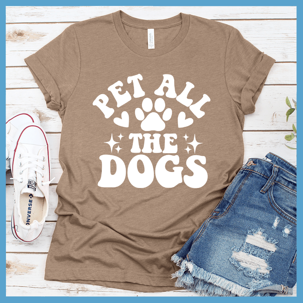 Pet All The Dogs Retro T-Shirt