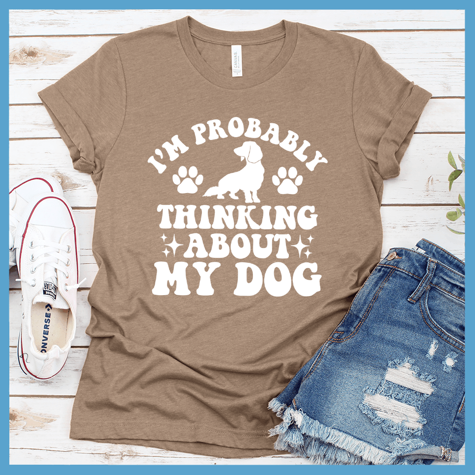I'm Probably Thinking About My Dog Retro T-Shirt - Brooke & Belle