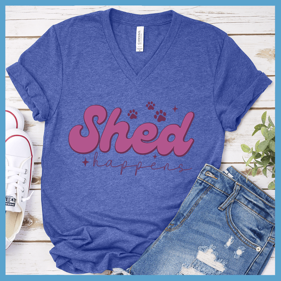 Shed Happens Colored Prints V-Neck