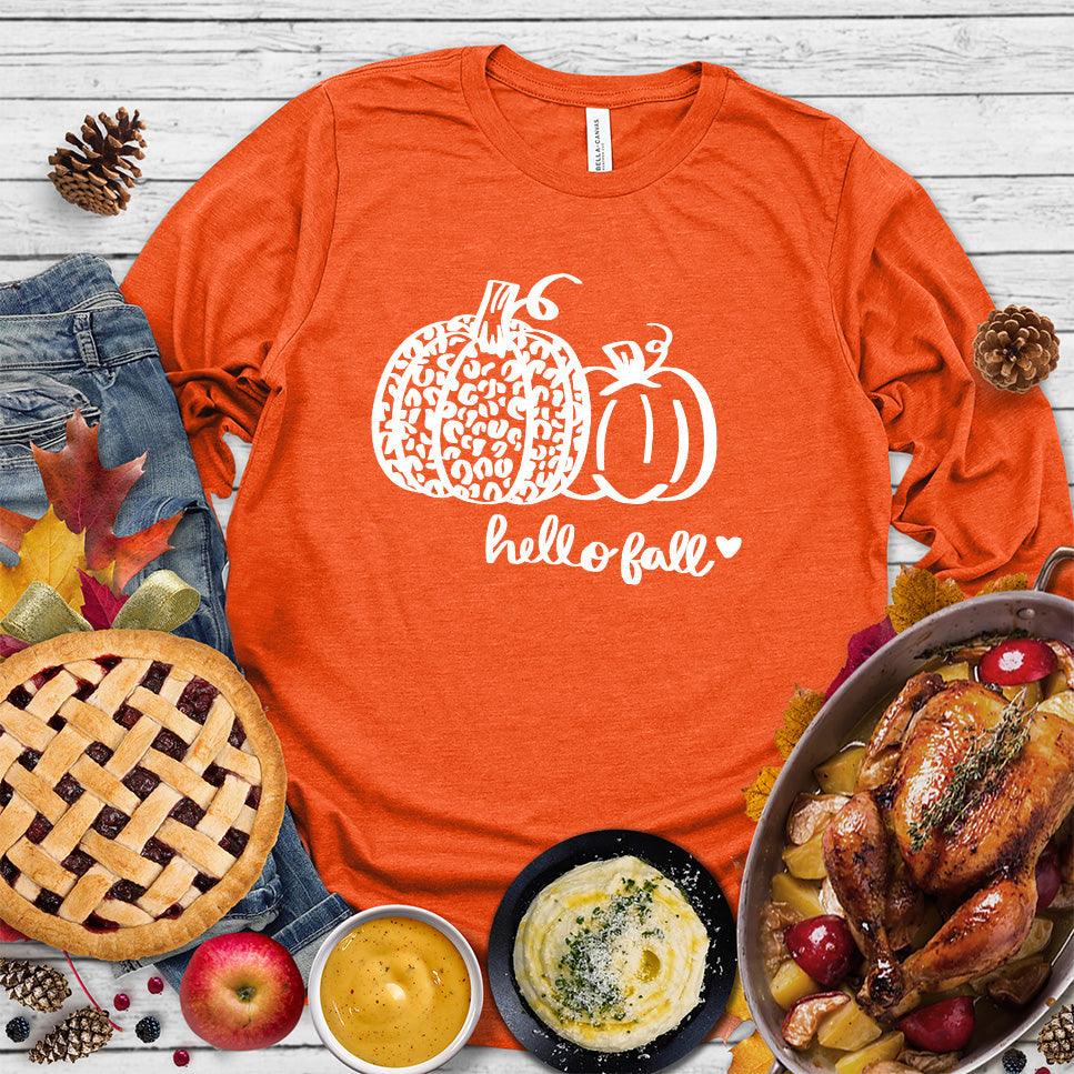 Hello Fall Pumpkin Long Sleeves - Brooke & Belle
