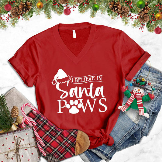 I Believe In Santa Paws V-Neck - Brooke & Belle