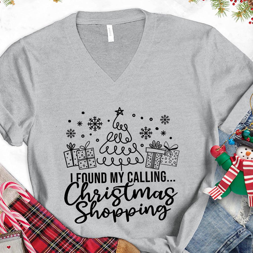 I Found My Calling Christmas Shopping Version 1 V-Neck - Brooke & Belle