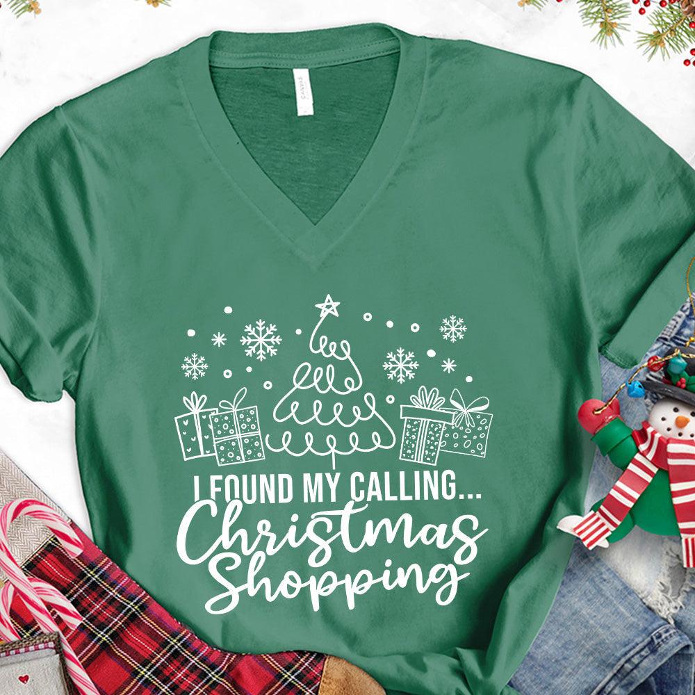 I Found My Calling Christmas Shopping Version 1 V-Neck - Brooke & Belle
