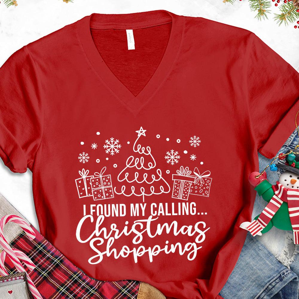I Found My Calling Christmas Shopping Version 1 V-Neck - Brooke & Belle
