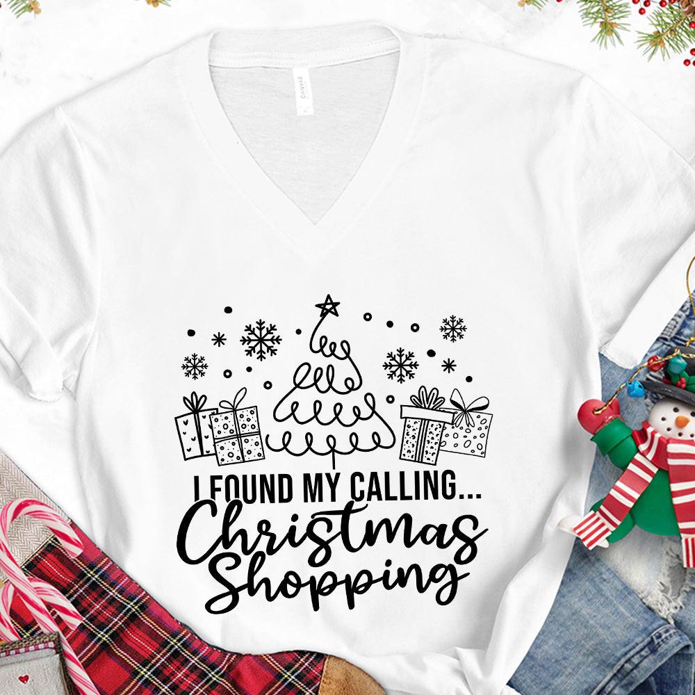 I Found My Calling Christmas Shopping Version 1 V-Neck - Brooke & Belle