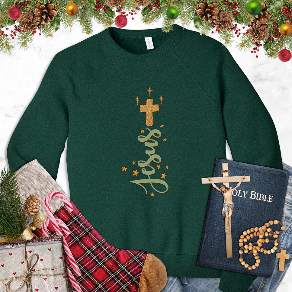 Jesus Cross Version 2 Colored Edition Sweatshirt - Brooke & Belle