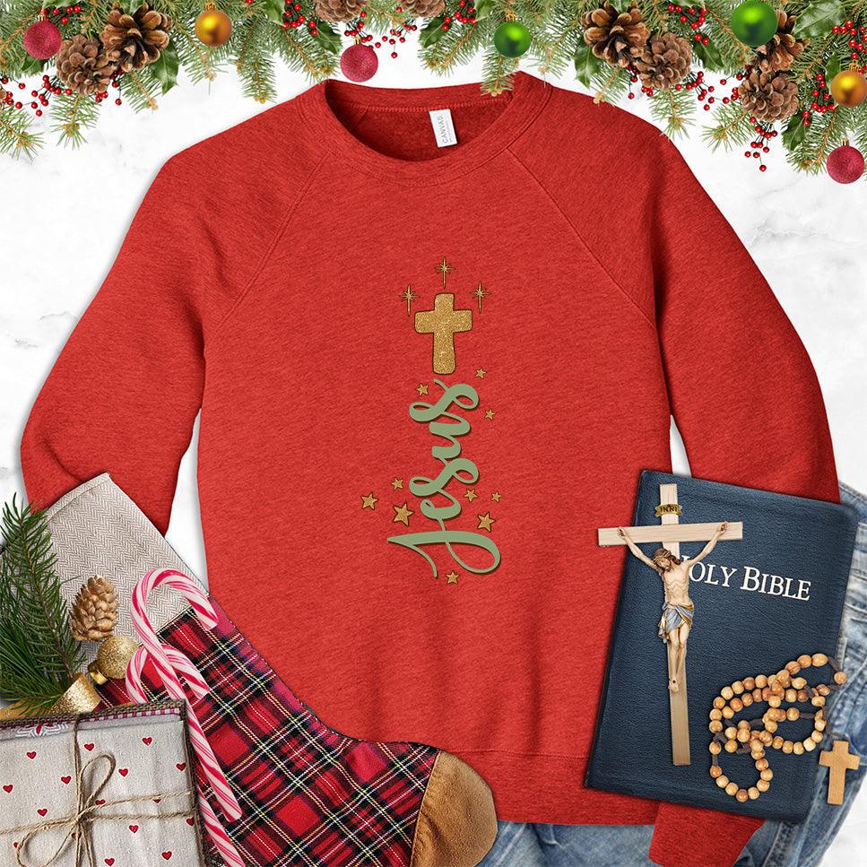 Jesus Cross Version 2 Colored Edition Sweatshirt - Brooke & Belle
