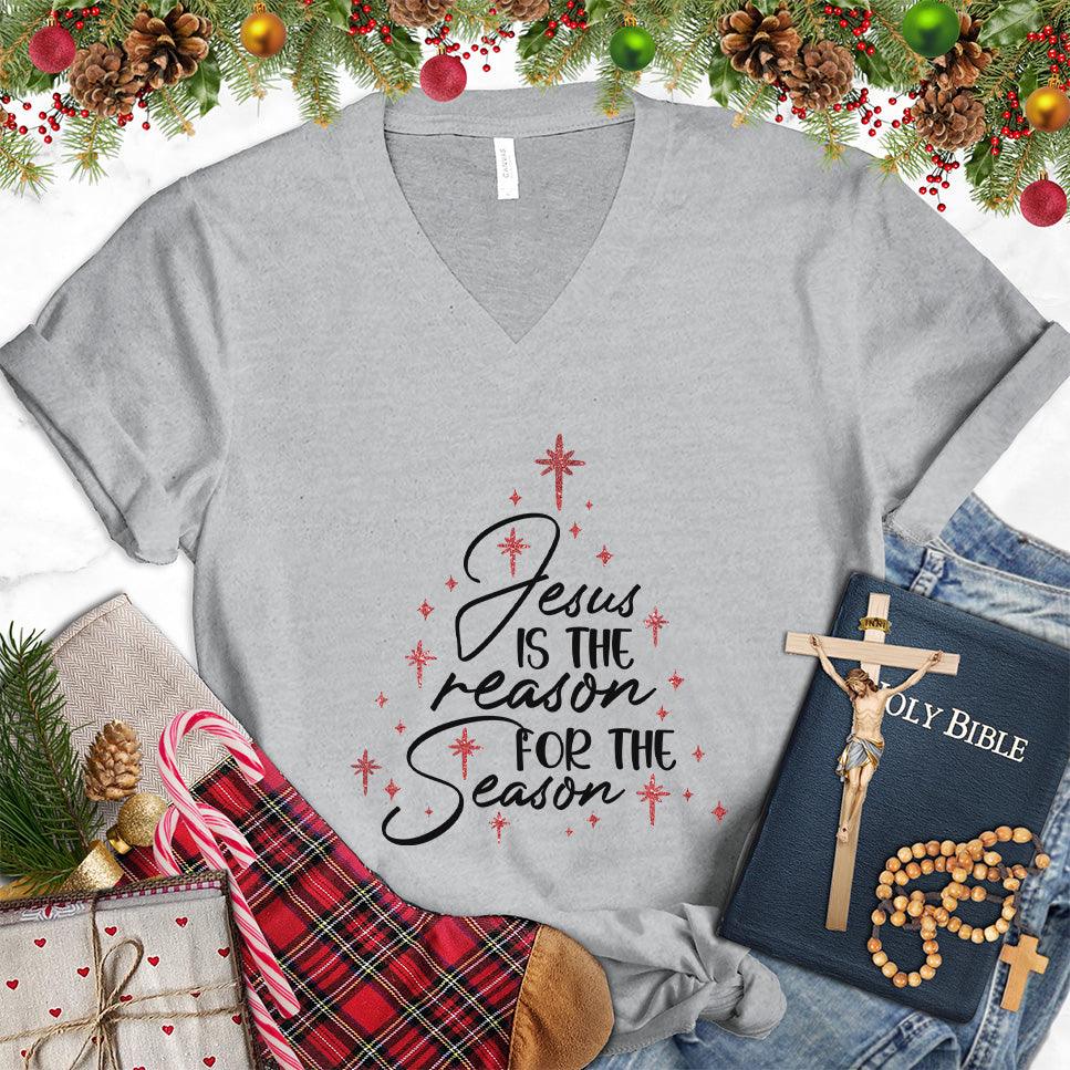 Jesus Is The Reason For The Season Colored Edition V-Neck - Brooke & Belle