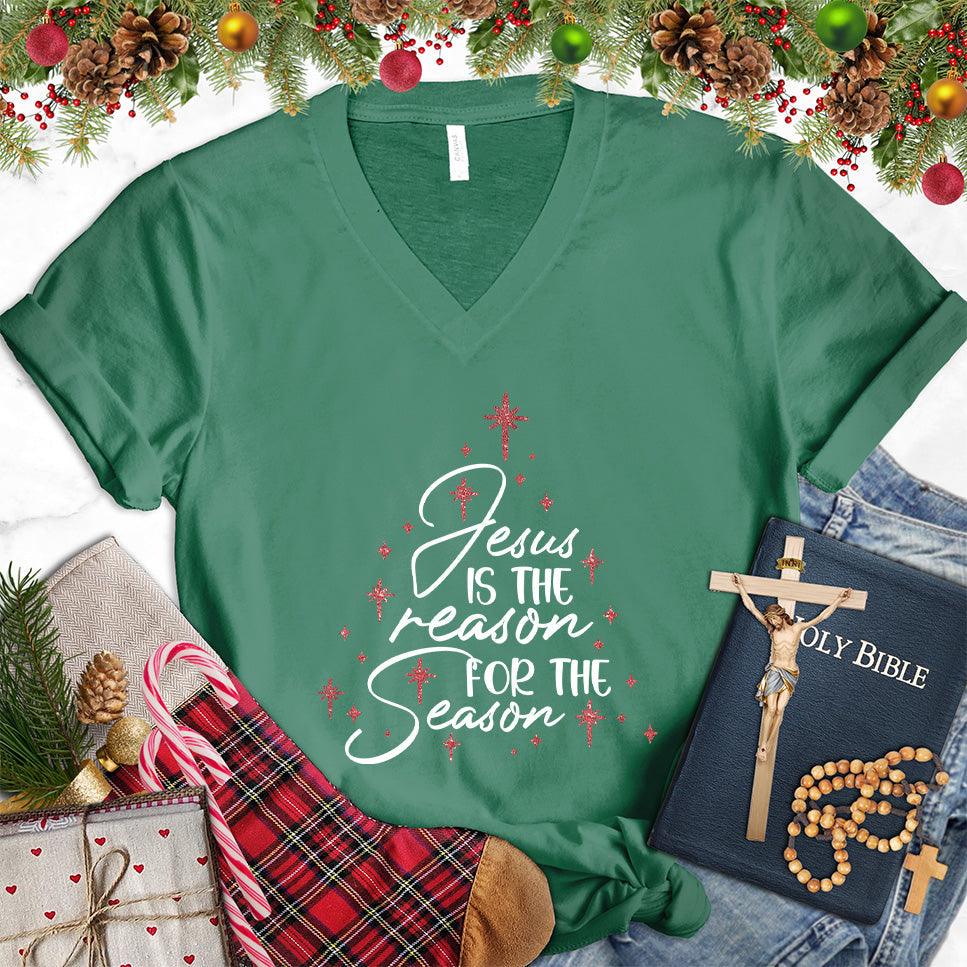 Jesus Is The Reason For The Season Colored Edition V-Neck - Brooke & Belle