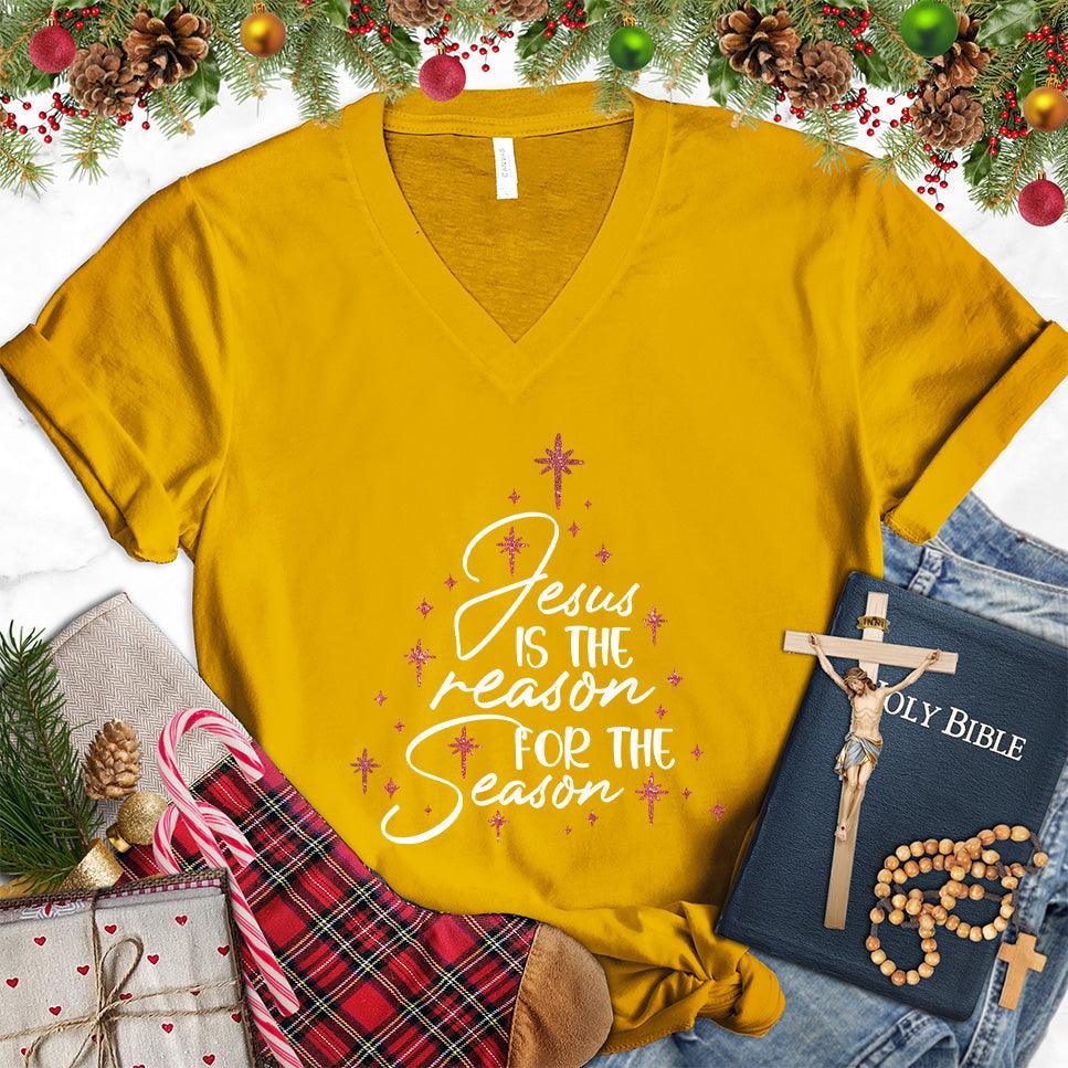 Jesus Is The Reason For The Season Colored Edition V-Neck - Brooke & Belle