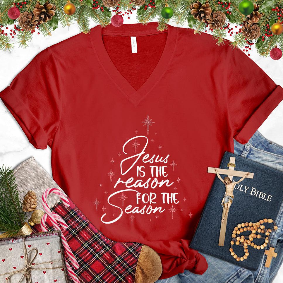 Jesus Is The Reason For The Season Colored Edition V-Neck - Brooke & Belle
