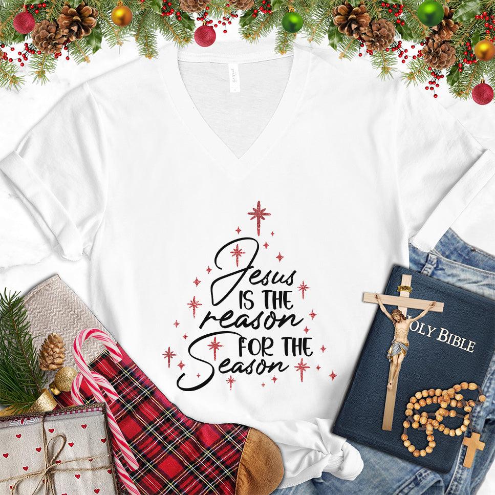 Jesus Is The Reason For The Season Colored Edition V-Neck - Brooke & Belle