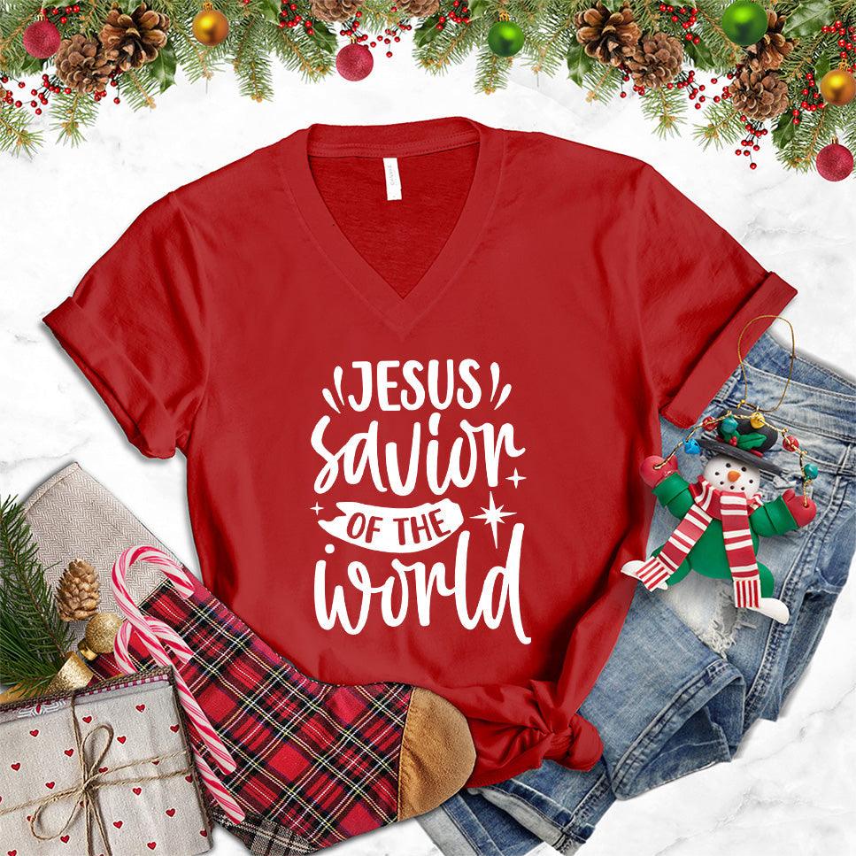 Jesus Savior Of The World V-Neck - Brooke & Belle