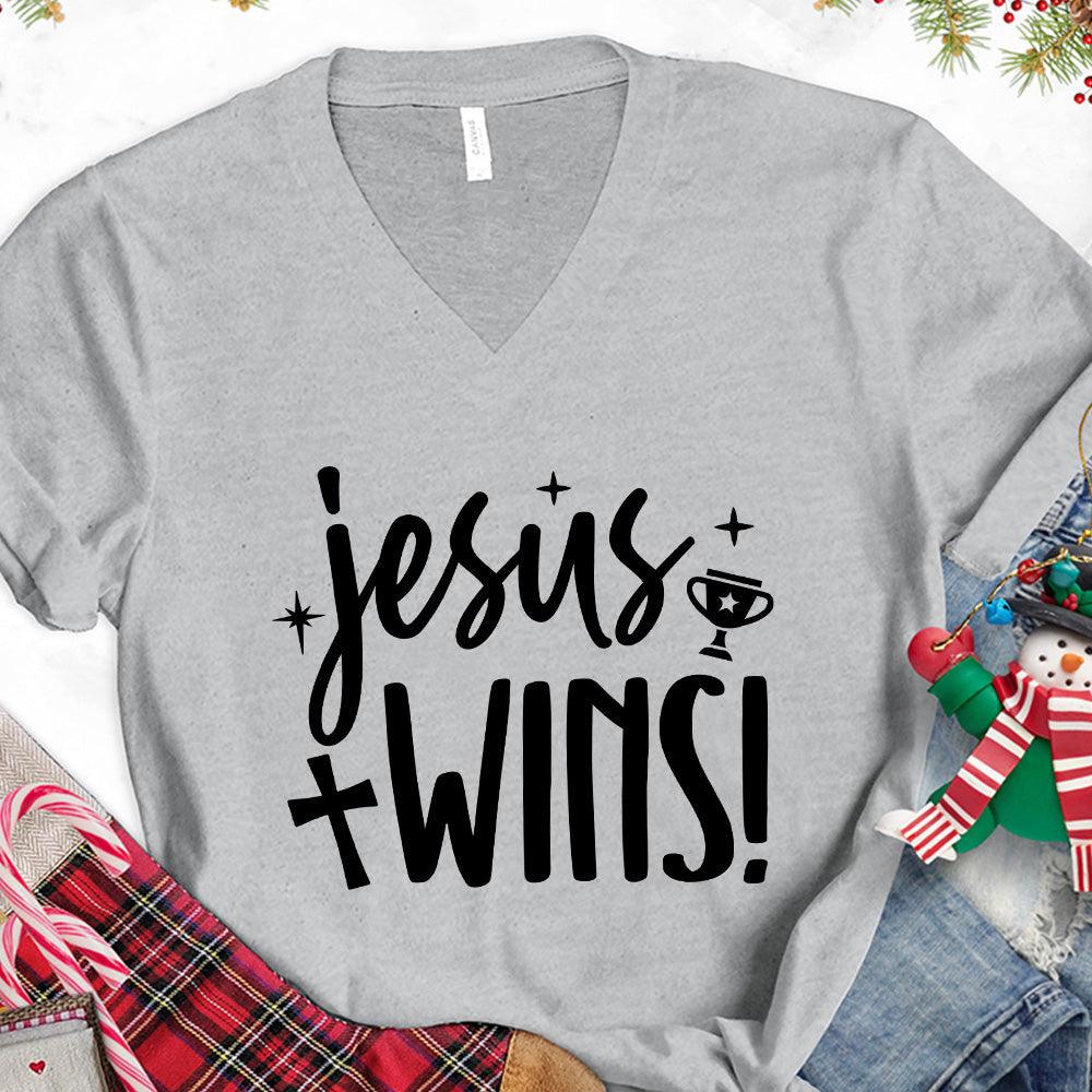 Jesus Wins V-Neck - Brooke & Belle