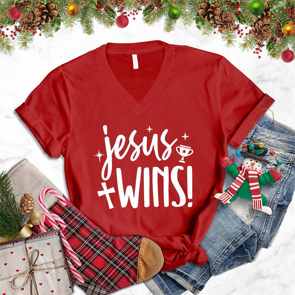Jesus Wins V-Neck - Brooke & Belle