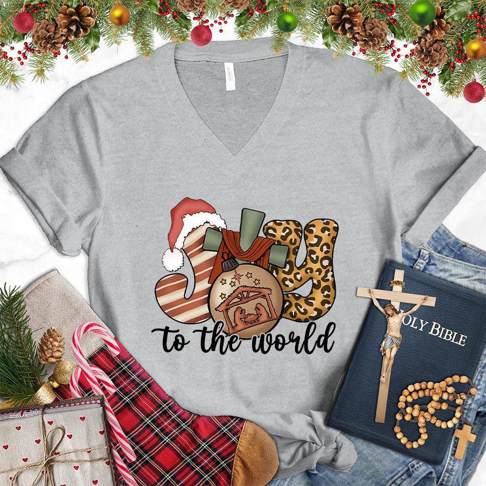 Joy To The World Version 2 Colored Edition V-Neck - Brooke & Belle