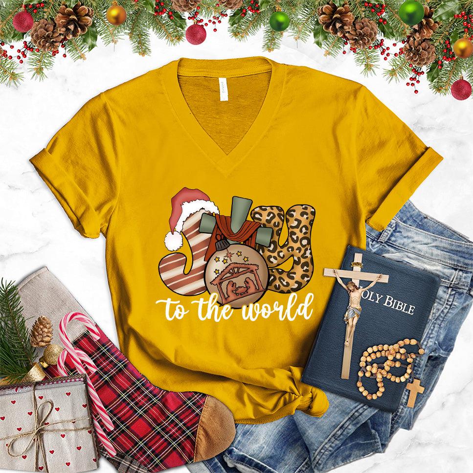 Joy To The World Version 2 Colored Edition V-Neck - Brooke & Belle