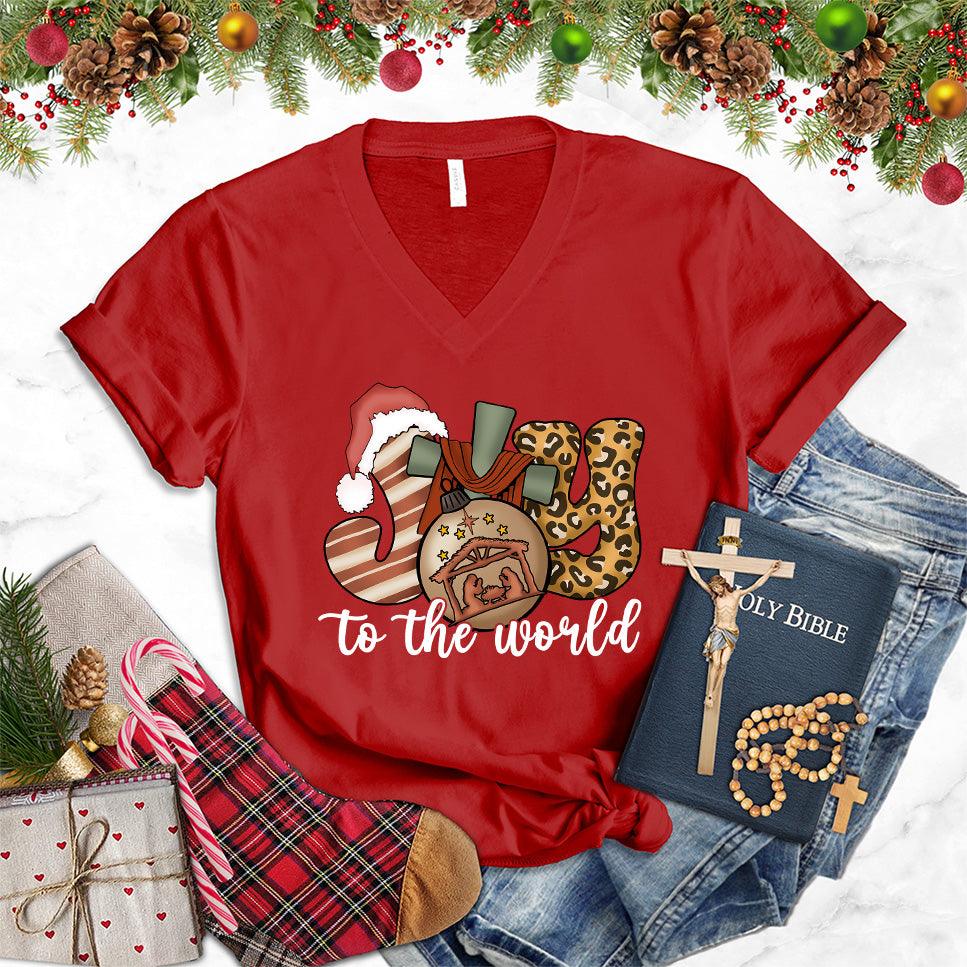 Joy To The World Version 2 Colored Edition V-Neck - Brooke & Belle
