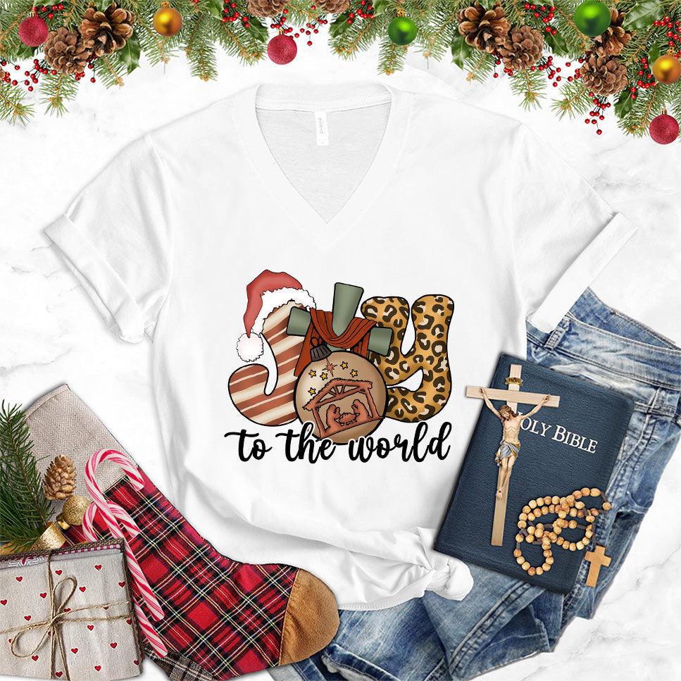 Joy To The World Version 2 Colored Edition V-Neck - Brooke & Belle