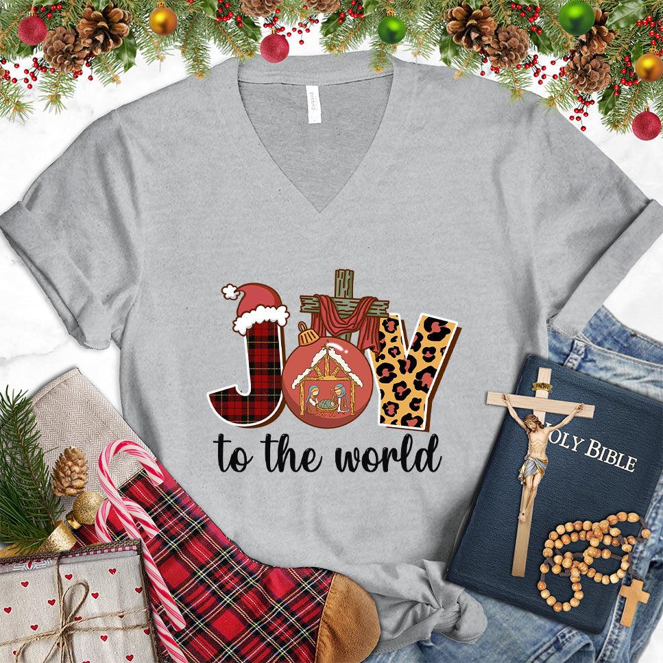Joy To The World Version 3 Colored Edition V-Neck - Brooke & Belle
