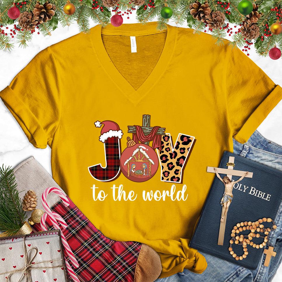 Joy To The World Version 3 Colored Edition V-Neck - Brooke & Belle