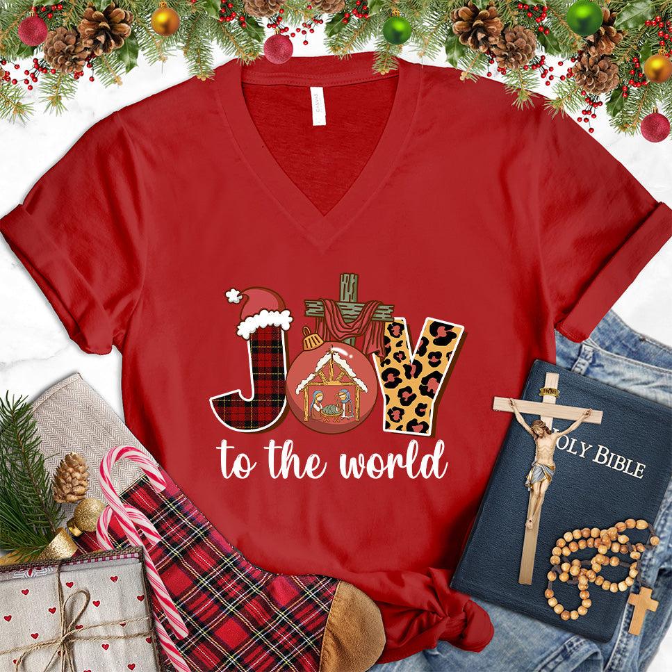 Joy To The World Version 3 Colored Edition V-Neck - Brooke & Belle
