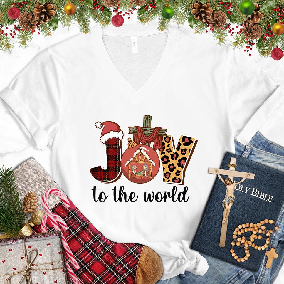Joy To The World Version 3 Colored Edition V-Neck - Brooke & Belle