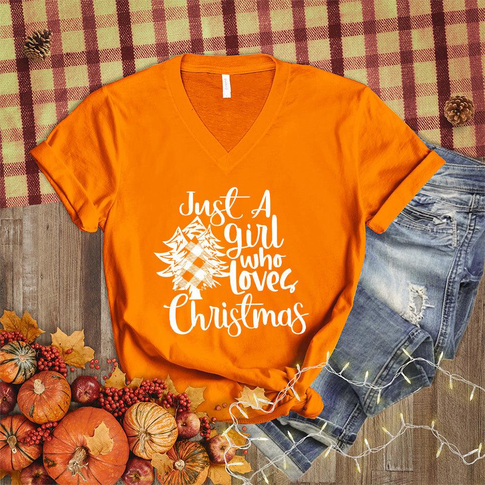 Just A Girl Who Loves Christmas V-Neck - Brooke & Belle