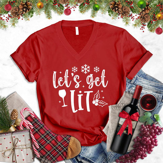 Let's Get Lit V-Neck - Brooke & Belle
