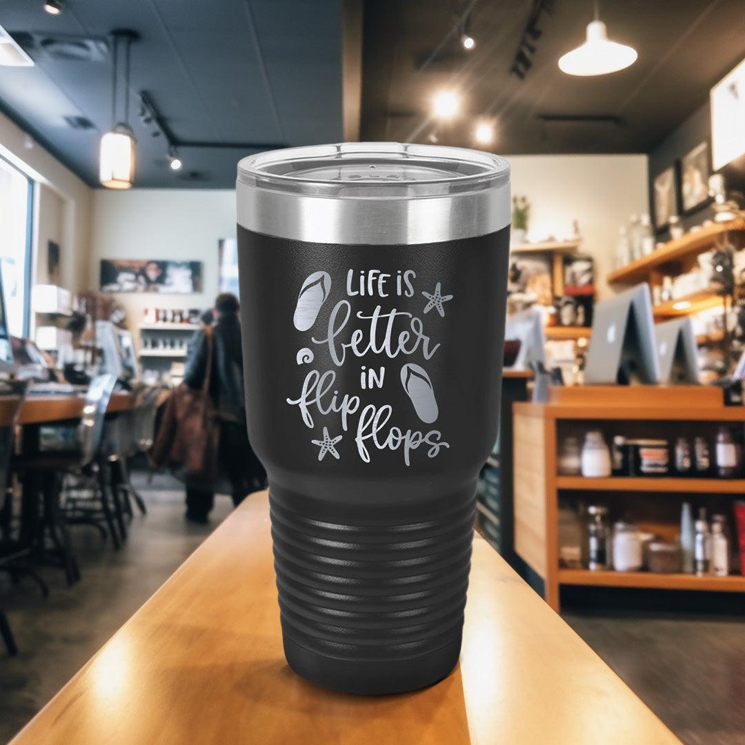 Life Is Better In Flip Flops Tumbler - Brooke & Belle