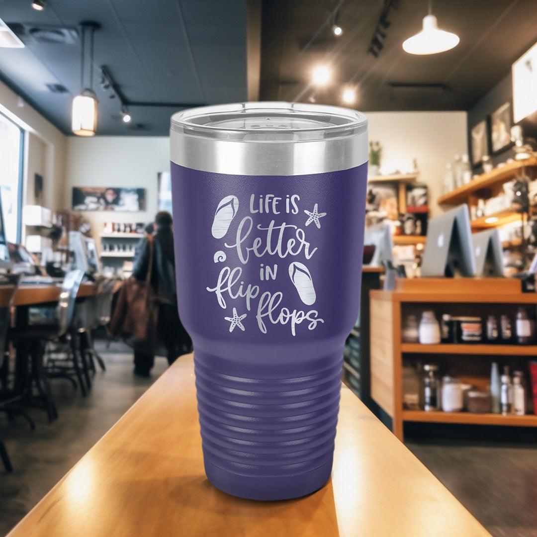 Life Is Better In Flip Flops Tumbler - Brooke & Belle