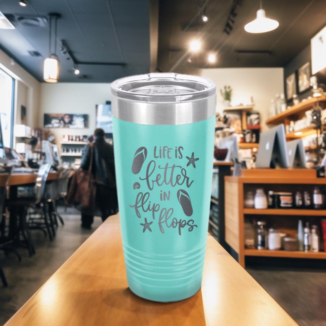 Life Is Better In Flip Flops Tumbler - Brooke & Belle