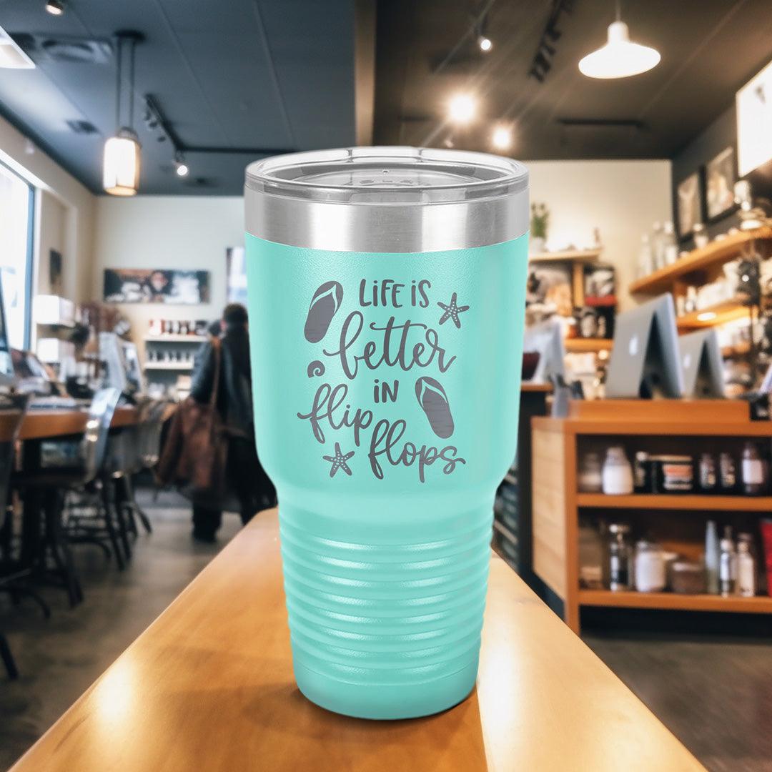 Life Is Better In Flip Flops Tumbler - Brooke & Belle