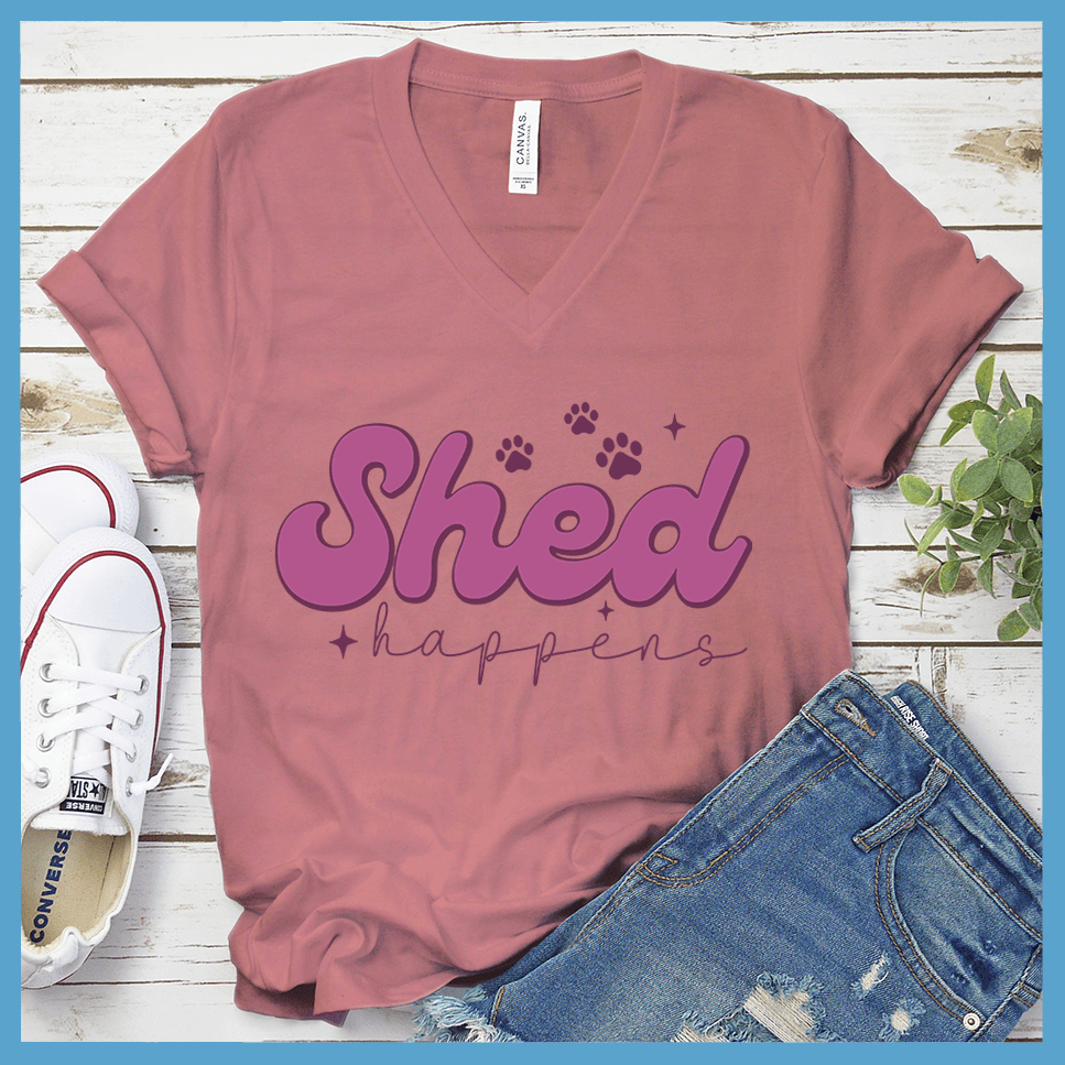Shed Happens Colored Prints V-Neck