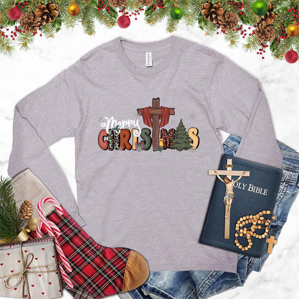 Merry Christmas Version 4 Colored Edition Long Sleeves Storm - Festive long sleeve shirt with Merry Christmas design for holiday celebrations