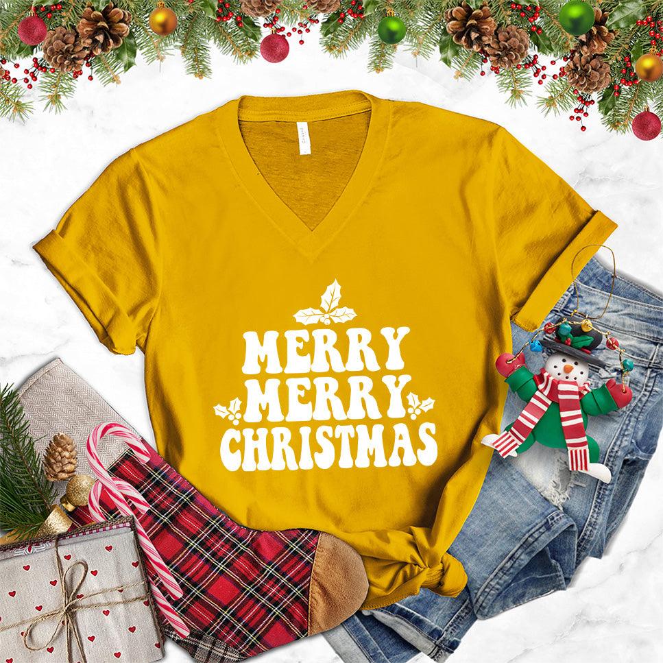Merry Merry Christmas Version 2 V-Neck - Brooke & Belle