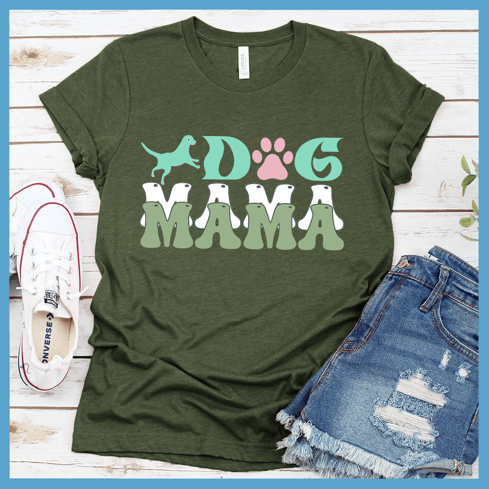 Dog Mama Colored Print Version 2 T-Shirt