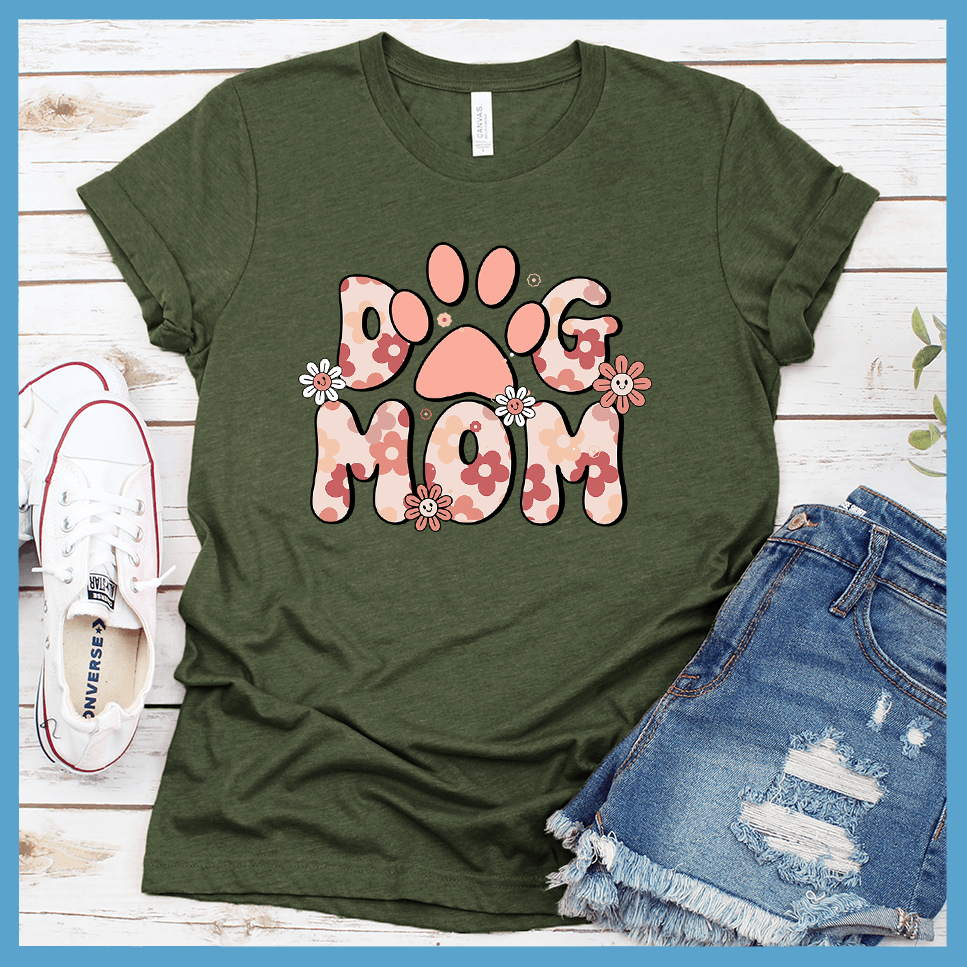 Dog Mom Retro T-Shirt Colored Edition