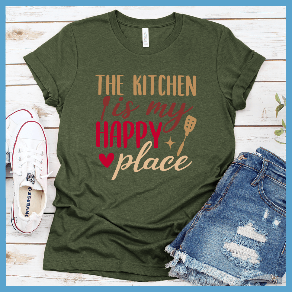 The Kitchen Is My Happy Place T-Shirt Colored Edition