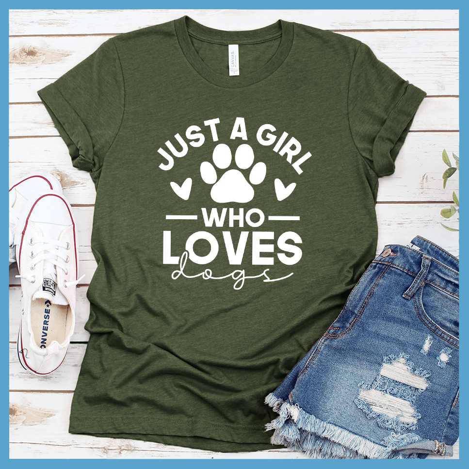 Just A Girl Who Loves Dogs Version 2 T-Shirt - Brooke & Belle