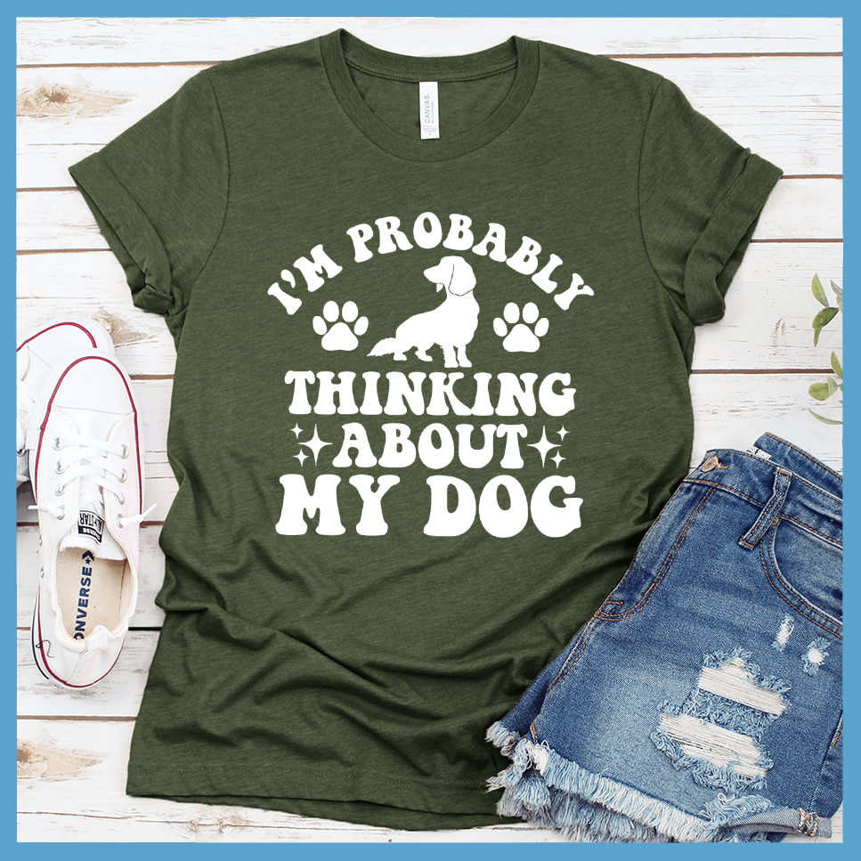 I'm Probably Thinking About My Dog Retro T-Shirt - Brooke & Belle