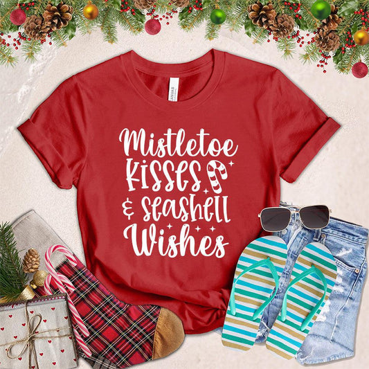 Mistletoe Kisses And Seashell Wishes T-Shirt - Brooke & Belle